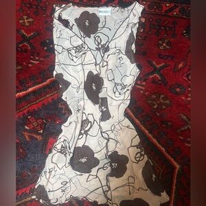 Pink and Brown Floral Sheer Top